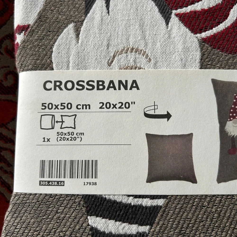 IKEA Crossbana Gnome Pillow Cover NWT